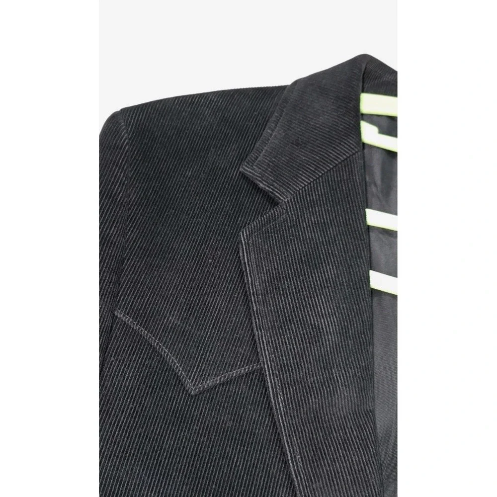 BRAD WHITNEY‎ Vintage Western Blazer Mens 40 Tall Black Corduroy Elbow Patch
